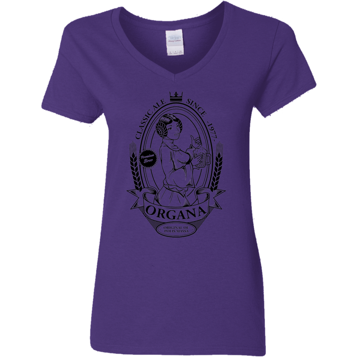 T-Shirts Purple / S Organa Ale Women's V-Neck T-Shirt