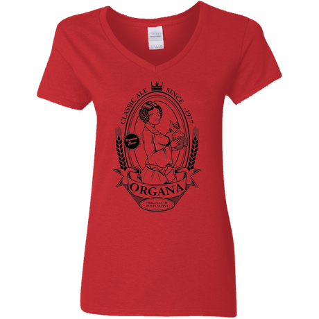 T-Shirts Red / S Organa Ale Women's V-Neck T-Shirt