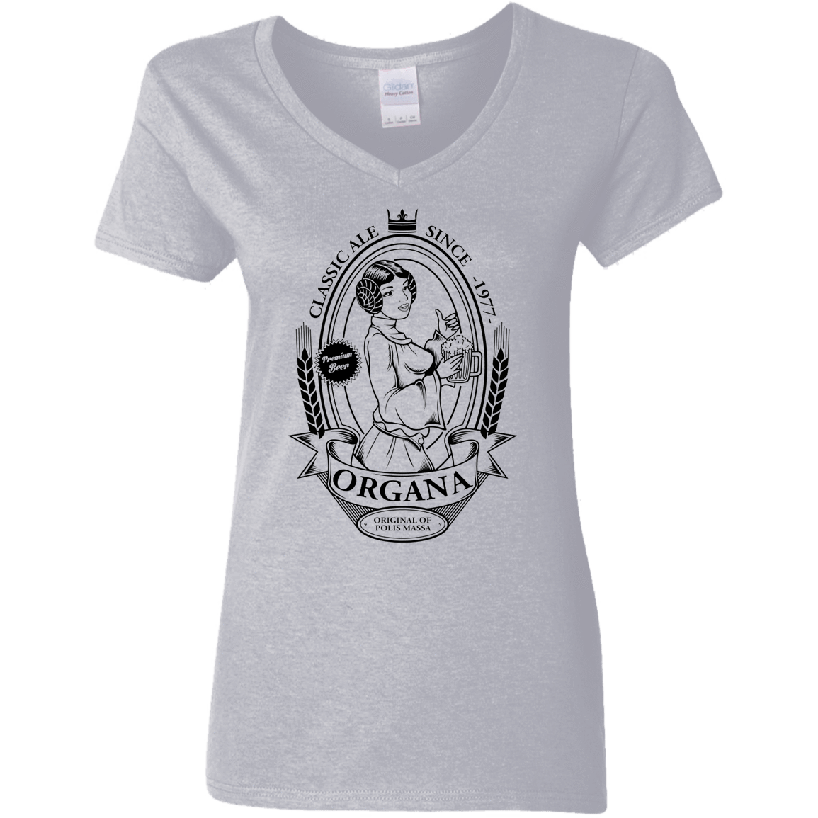 T-Shirts Sport Grey / S Organa Ale Women's V-Neck T-Shirt