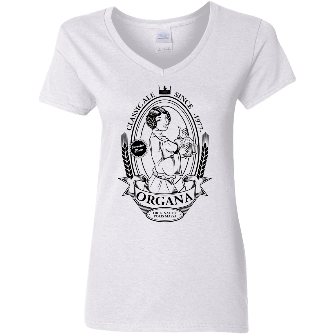 T-Shirts White / S Organa Ale Women's V-Neck T-Shirt