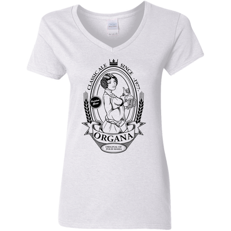 T-Shirts White / S Organa Ale Women's V-Neck T-Shirt