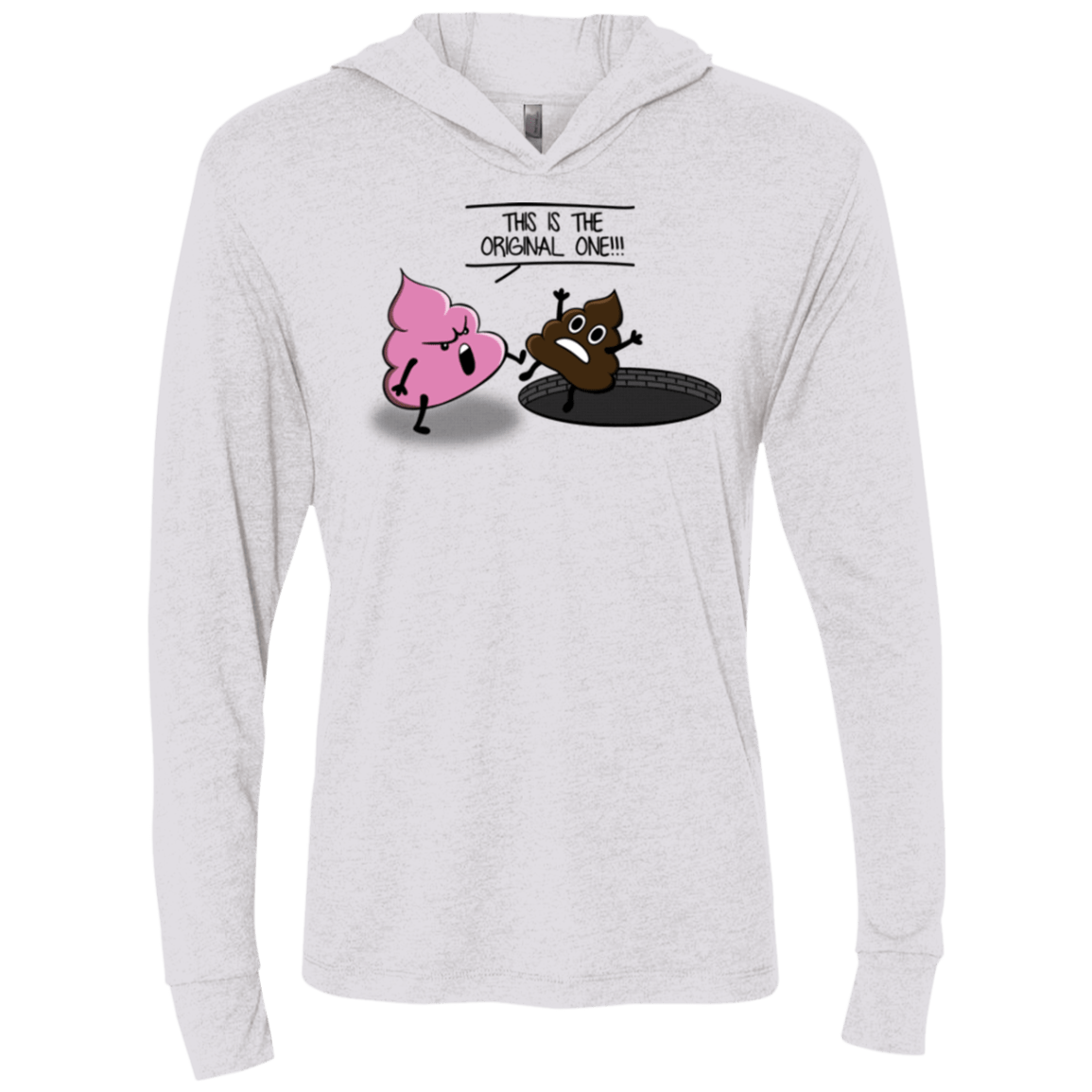 T-Shirts Heather White / X-Small Original one Triblend Long Sleeve Hoodie Tee