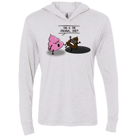 T-Shirts Heather White / X-Small Original one Triblend Long Sleeve Hoodie Tee