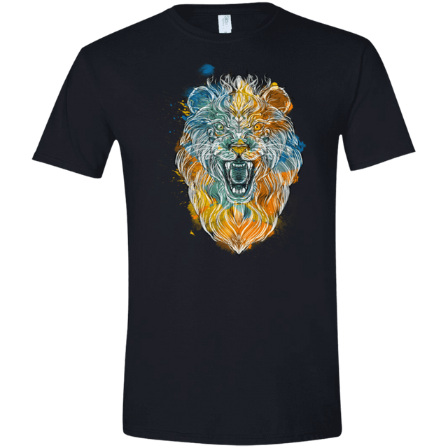 T-Shirts Black / X-Small Ornamental Lion Men's Semi-Fitted Softstyle