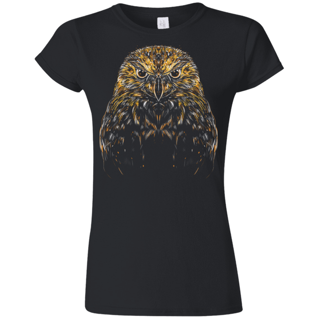 T-Shirts Black / S Ornamental Owl Junior Slimmer-Fit T-Shirt