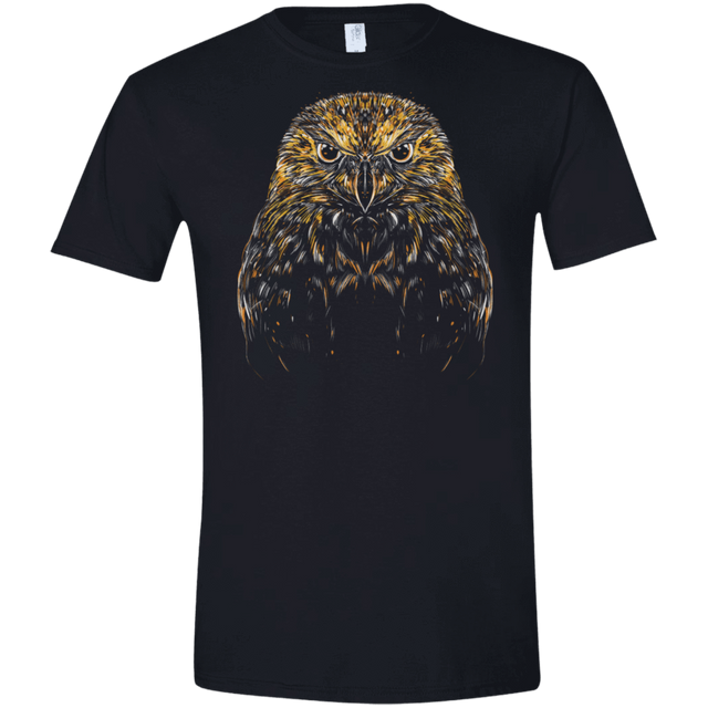 T-Shirts Black / X-Small Ornamental Owl Men's Semi-Fitted Softstyle