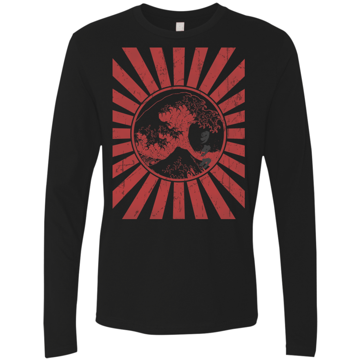 T-Shirts Black / Small Otaku Flag Men's Premium Long Sleeve