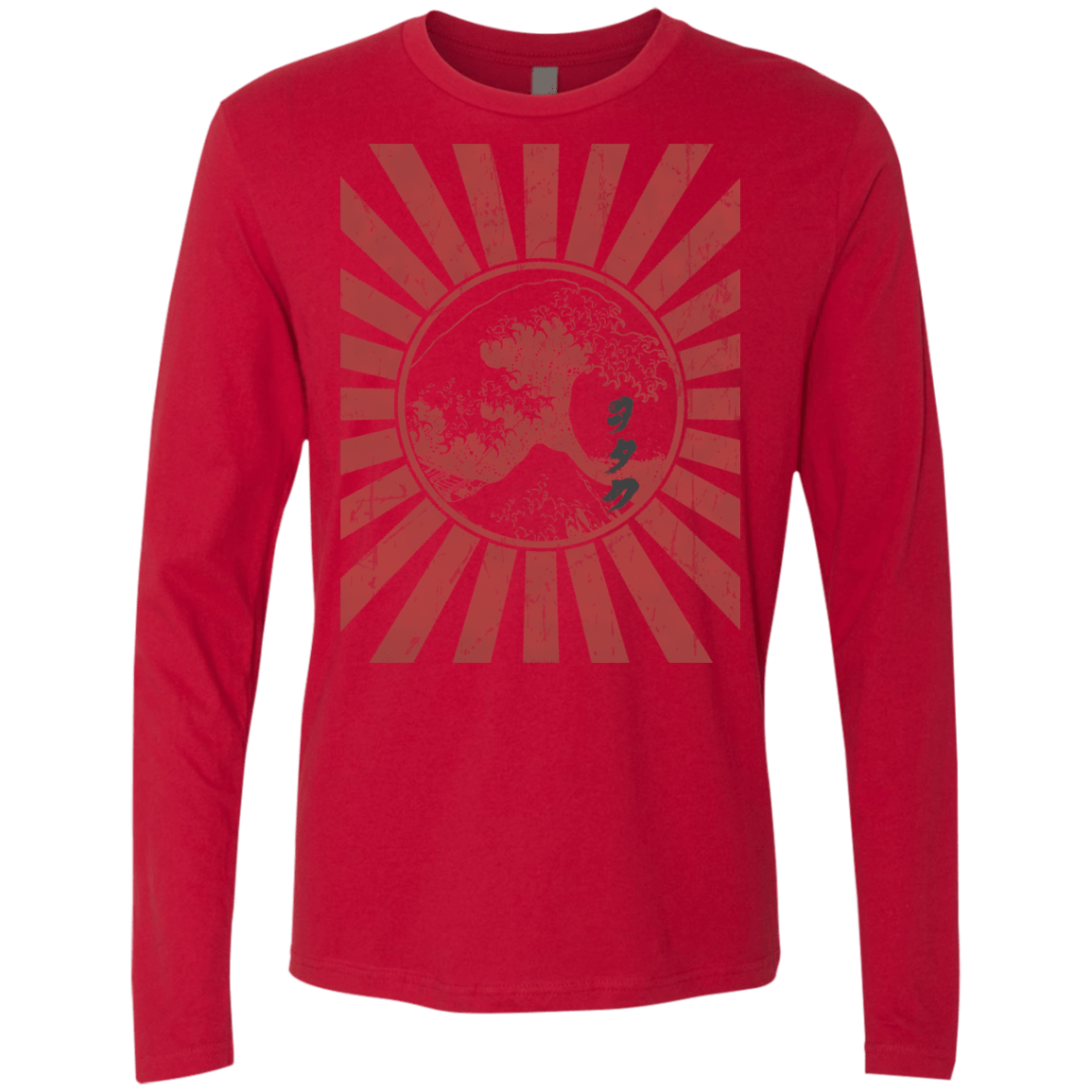 T-Shirts Red / Small Otaku Flag Men's Premium Long Sleeve