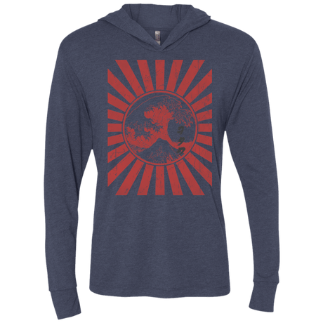 T-Shirts Vintage Navy / X-Small Otaku Flag Triblend Long Sleeve Hoodie Tee