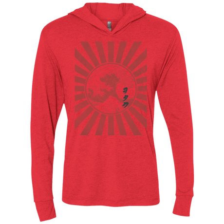 T-Shirts Vintage Red / X-Small Otaku Flag Triblend Long Sleeve Hoodie Tee