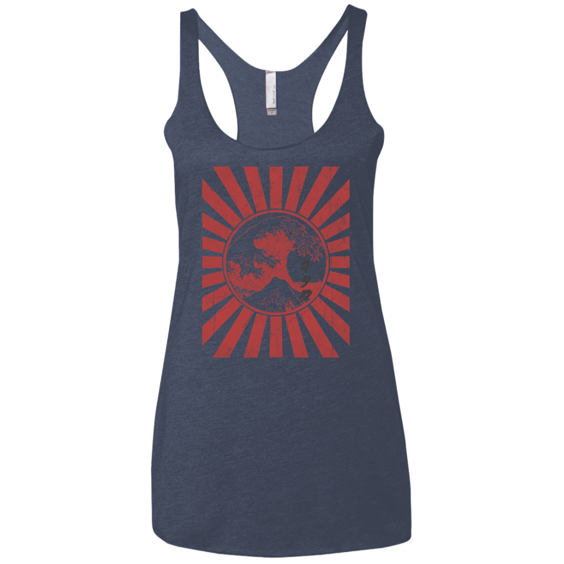 T-Shirts Vintage Navy / X-Small Otaku Flag Women's Triblend Racerback Tank