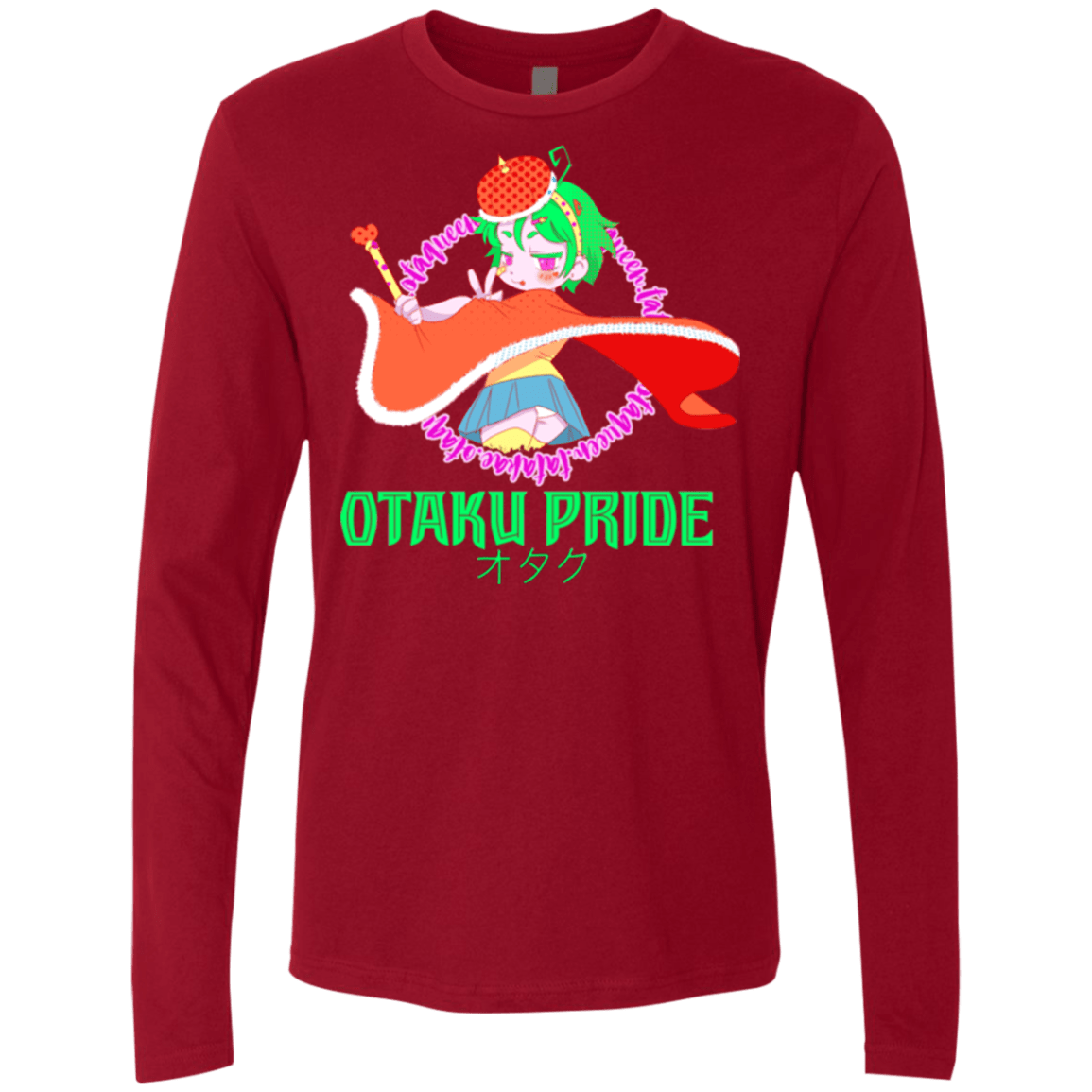 T-Shirts Cardinal / S Otaqueen Men's Premium Long Sleeve