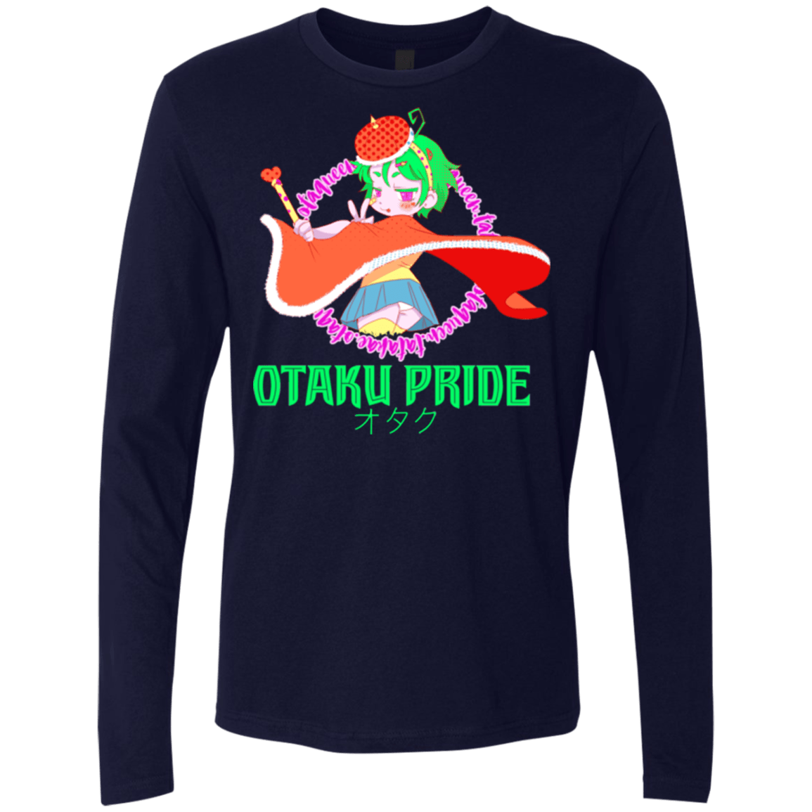 T-Shirts Midnight Navy / S Otaqueen Men's Premium Long Sleeve