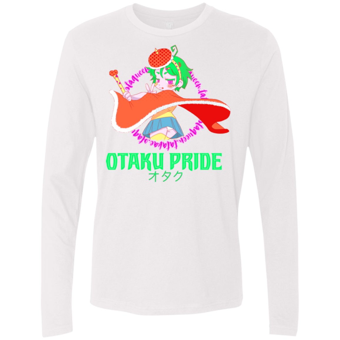 T-Shirts White / S Otaqueen Men's Premium Long Sleeve