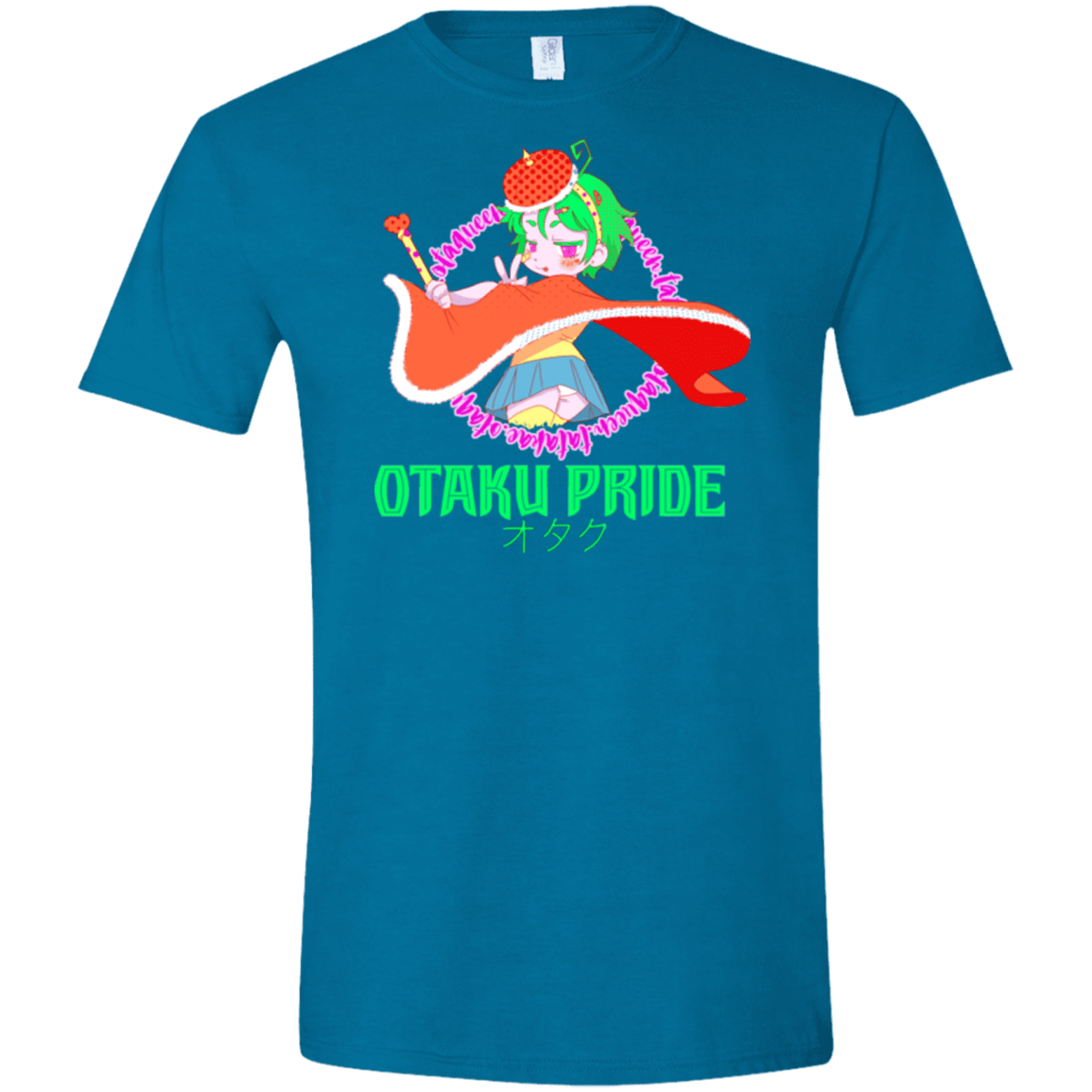 T-Shirts Antique Sapphire / S Otaqueen Men's Semi-Fitted Softstyle