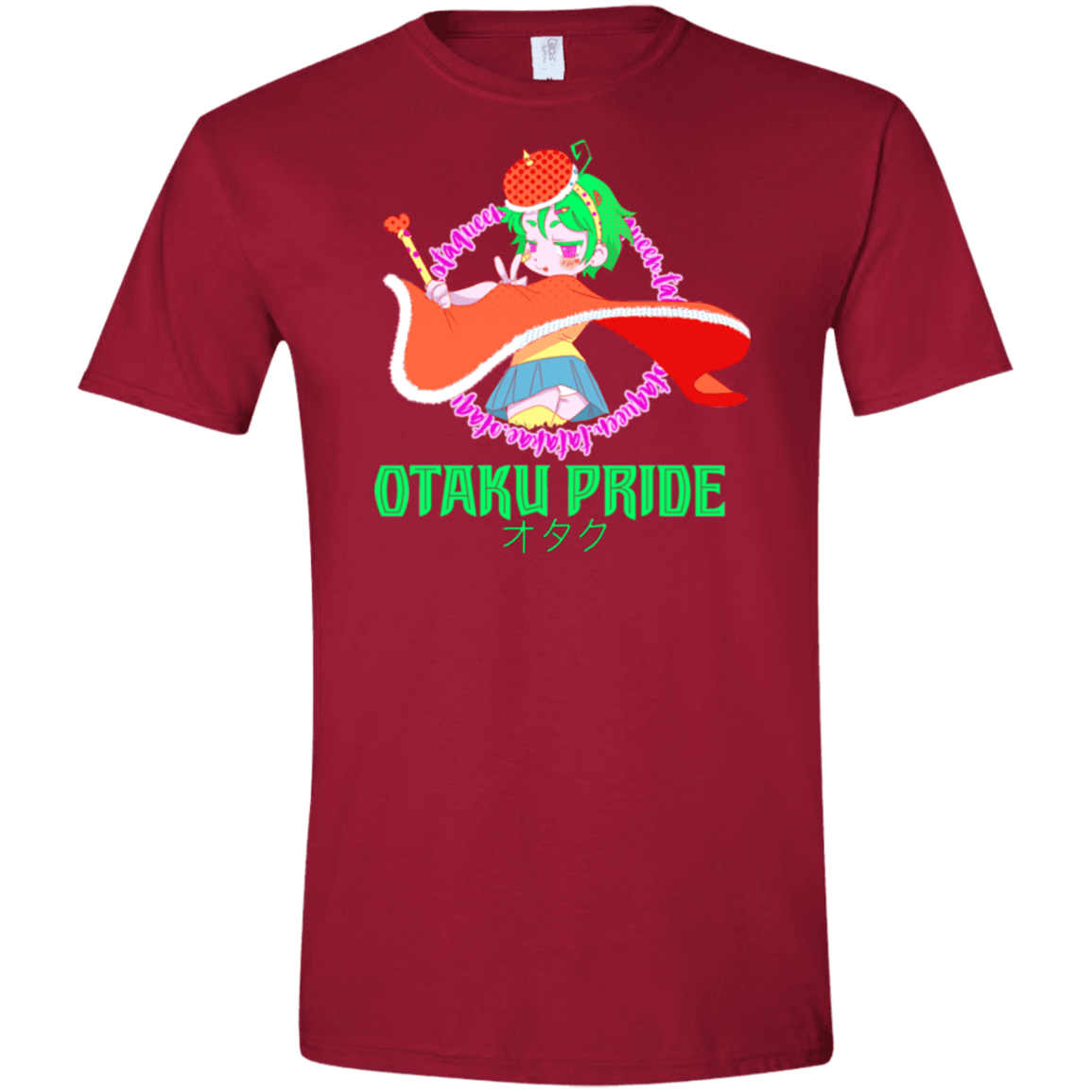 T-Shirts Cardinal Red / S Otaqueen Men's Semi-Fitted Softstyle