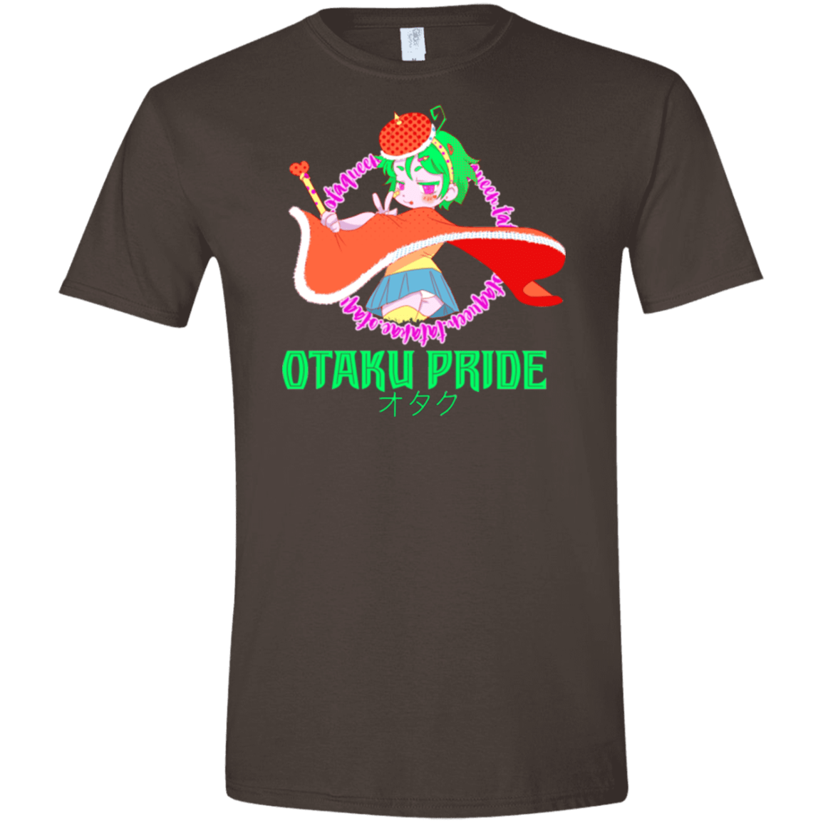 T-Shirts Dark Chocolate / S Otaqueen Men's Semi-Fitted Softstyle