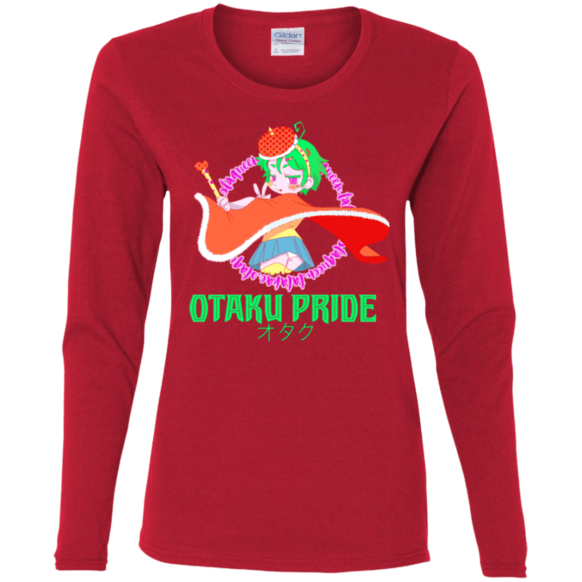 T-Shirts Red / S Otaqueen Women's Long Sleeve T-Shirt