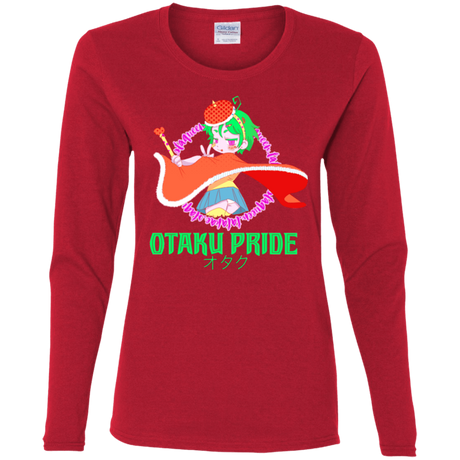 T-Shirts Red / S Otaqueen Women's Long Sleeve T-Shirt