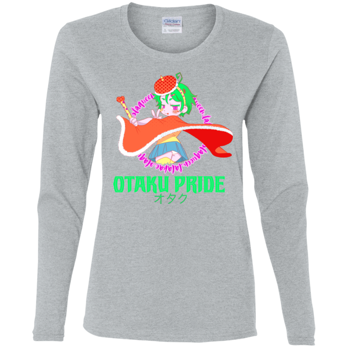 T-Shirts Sport Grey / S Otaqueen Women's Long Sleeve T-Shirt