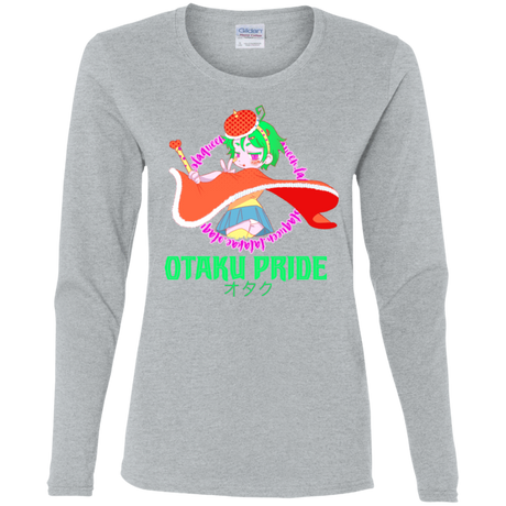 T-Shirts Sport Grey / S Otaqueen Women's Long Sleeve T-Shirt