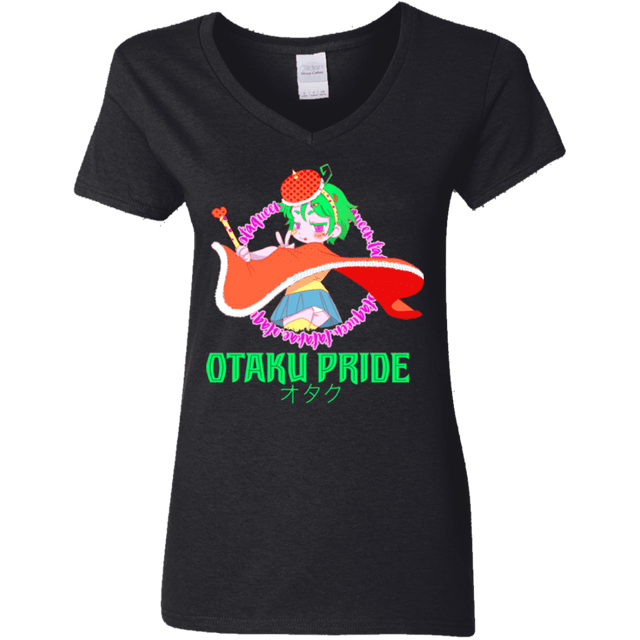 T-Shirts Black / S Otaqueen Women's V-Neck T-Shirt