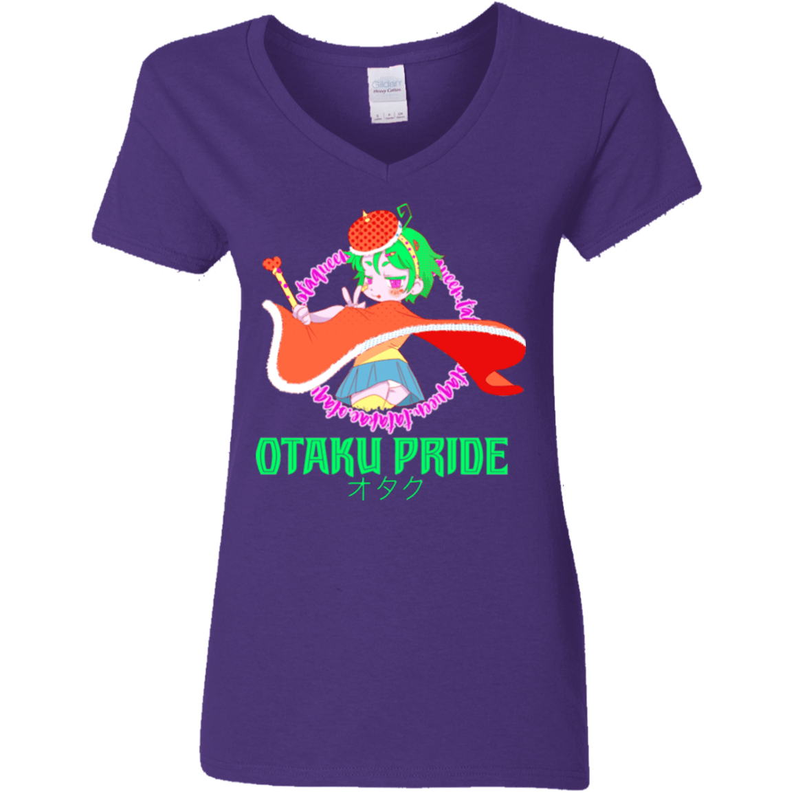 T-Shirts Purple / S Otaqueen Women's V-Neck T-Shirt