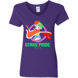 T-Shirts Purple / S Otaqueen Women's V-Neck T-Shirt