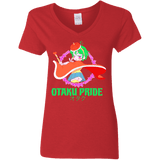 T-Shirts Red / S Otaqueen Women's V-Neck T-Shirt