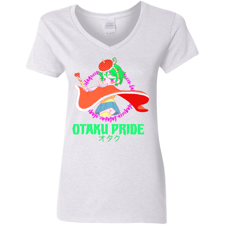 T-Shirts White / S Otaqueen Women's V-Neck T-Shirt