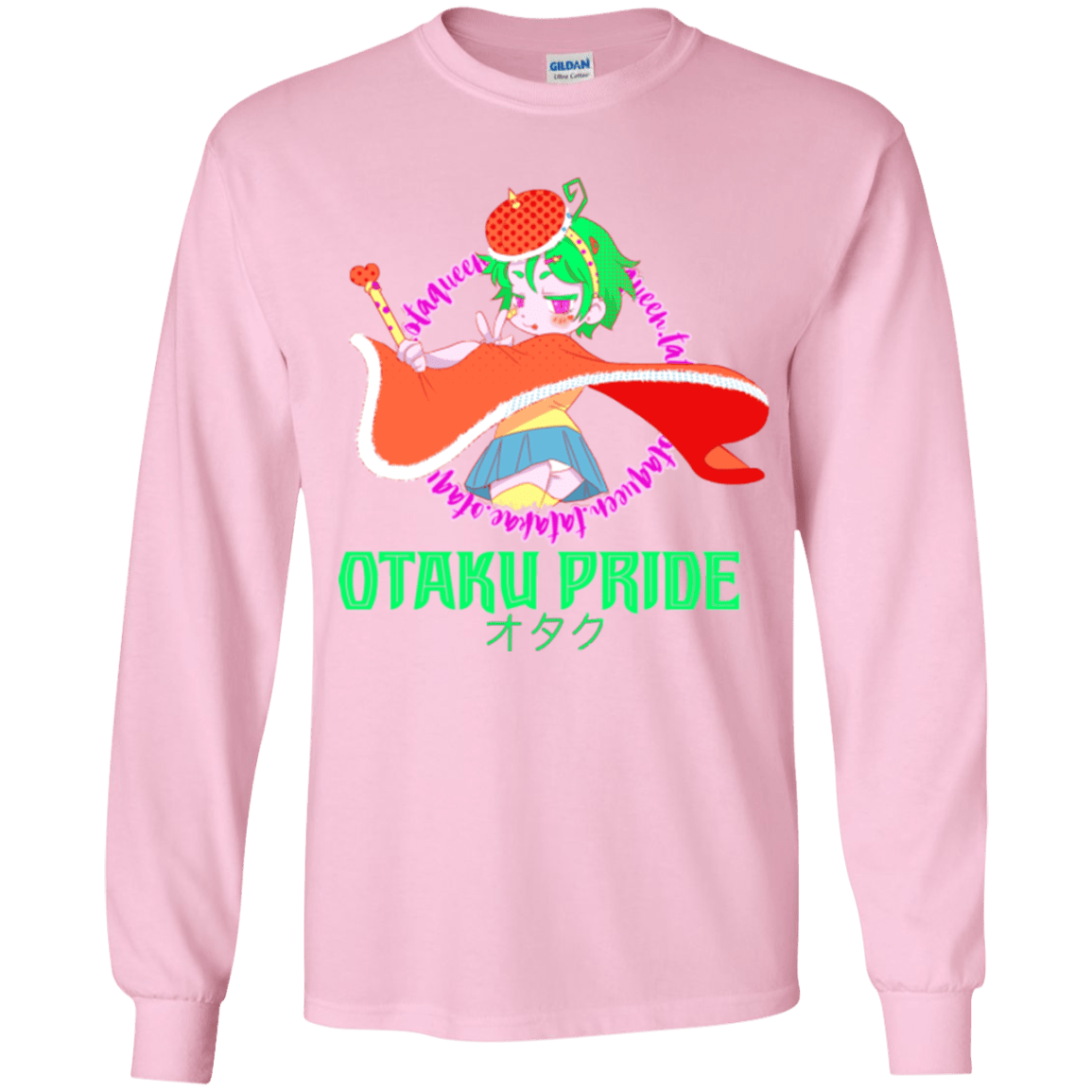 T-Shirts Light Pink / YS Otaqueen Youth Long Sleeve T-Shirt