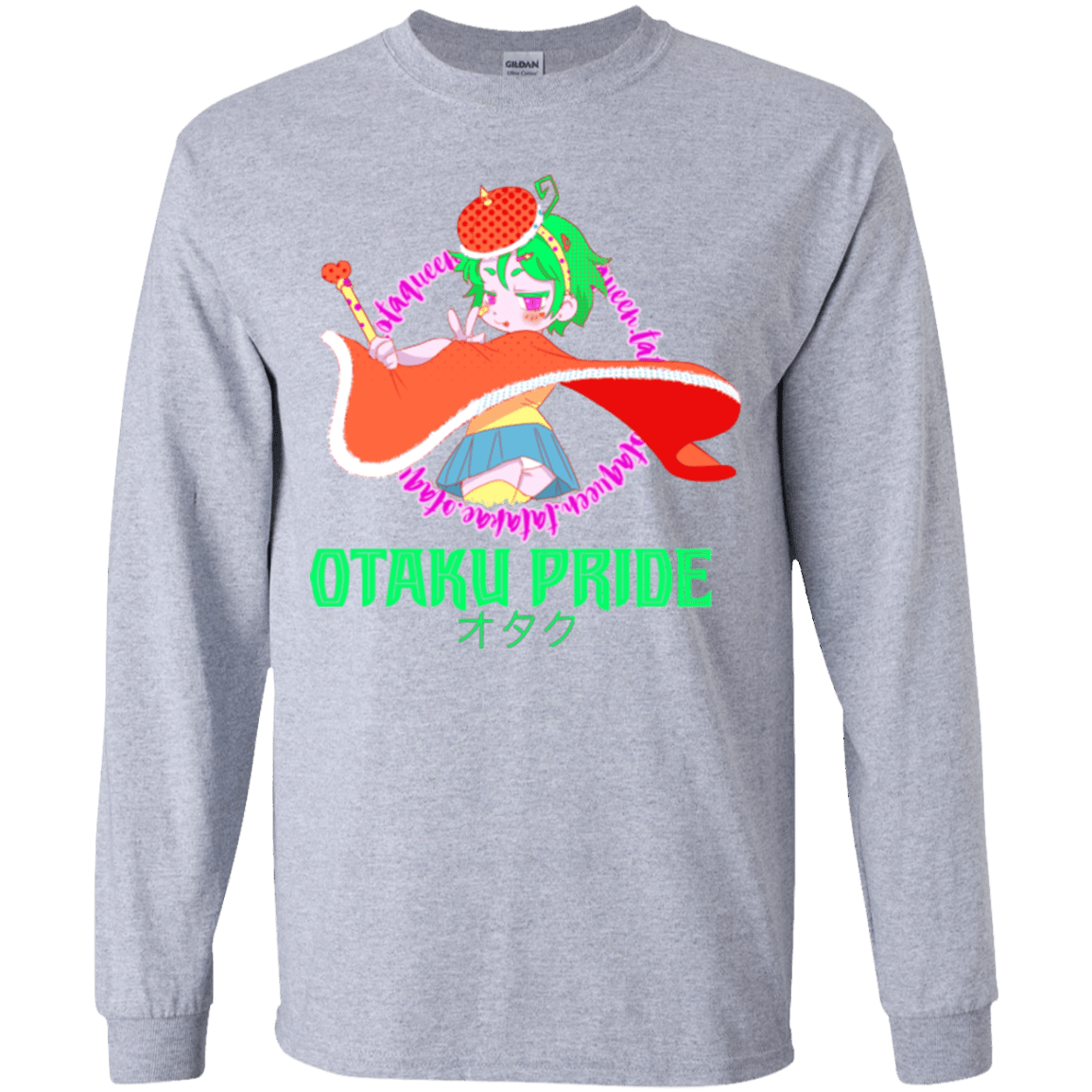 T-Shirts Sport Grey / YS Otaqueen Youth Long Sleeve T-Shirt