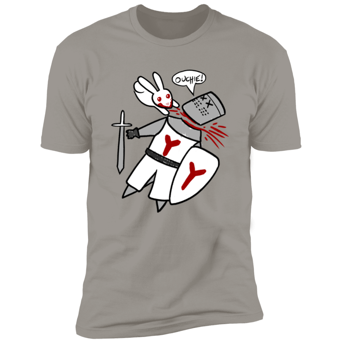 T-Shirts Light Grey / S Ouchie Cute Men's Premium T-Shirt