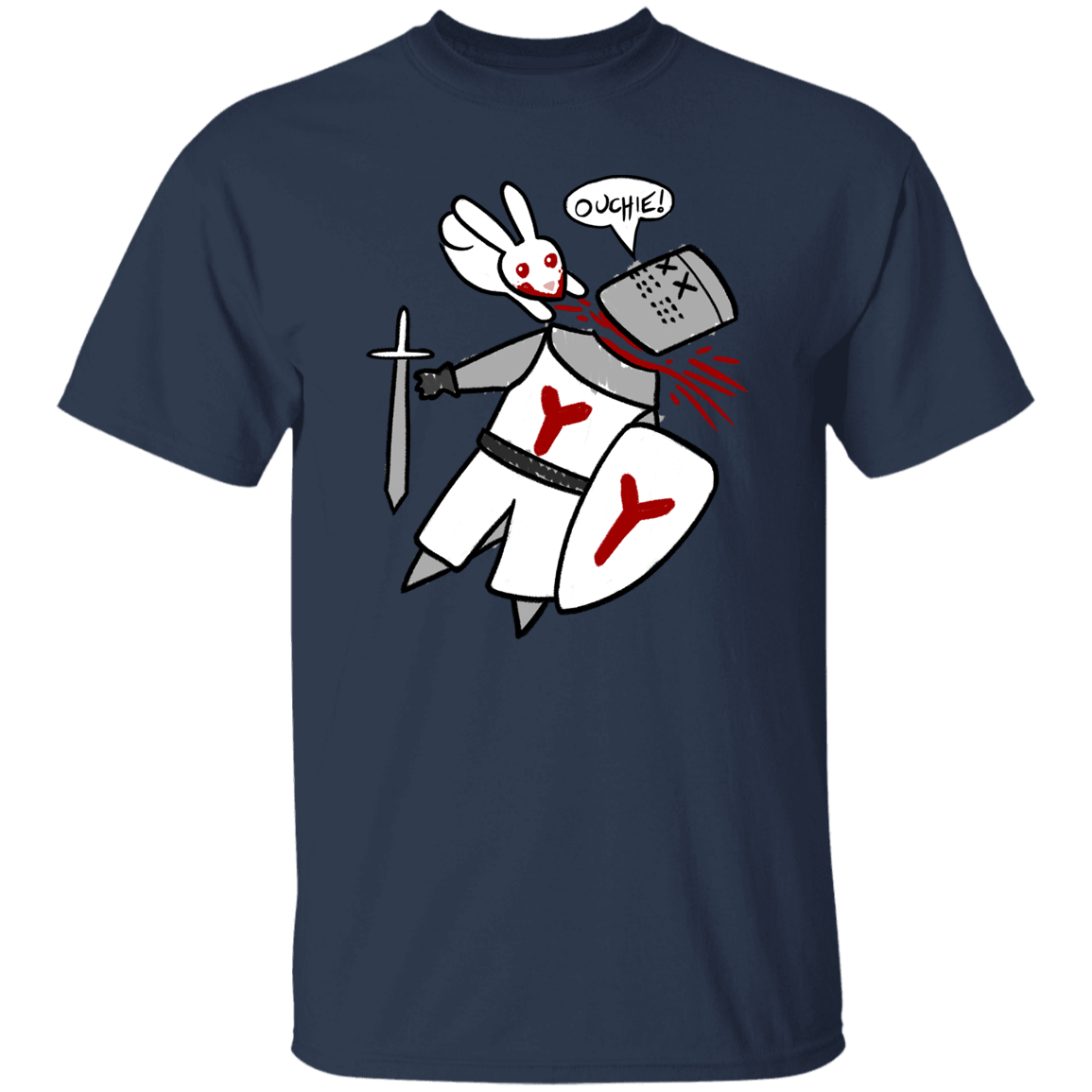 T-Shirts Navy / S Ouchie Cute T-Shirt