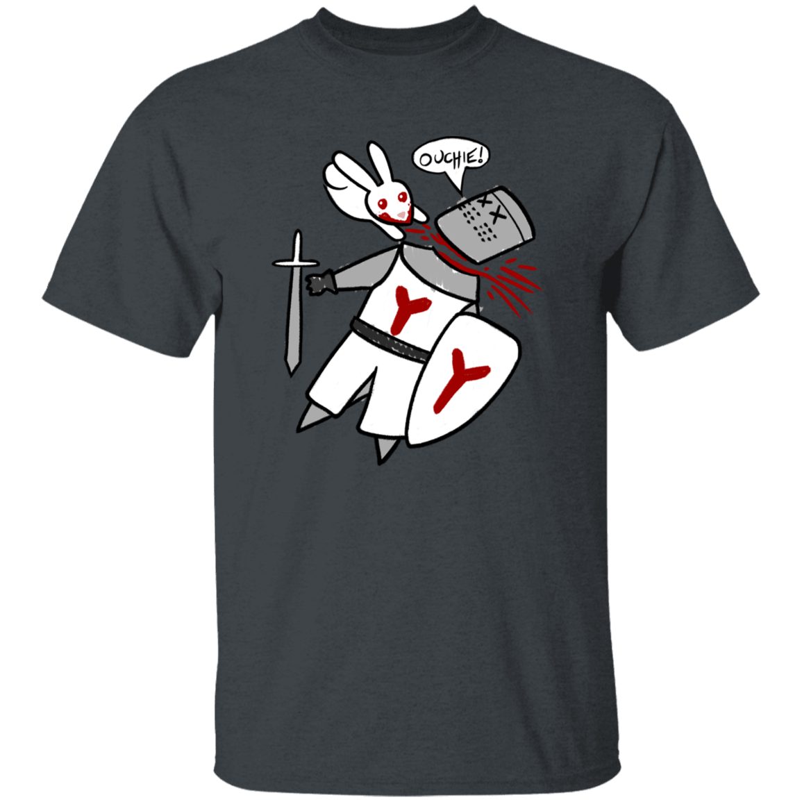 T-Shirts Dark Heather / YXS Ouchie Cute Youth T-Shirt