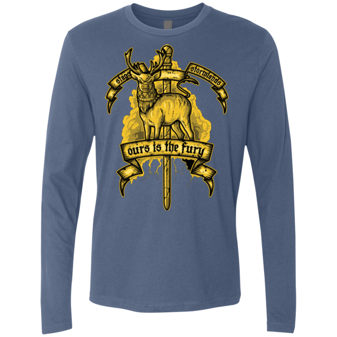 T-Shirts Indigo / Small OURS IS THE FURY Men's Premium Long Sleeve