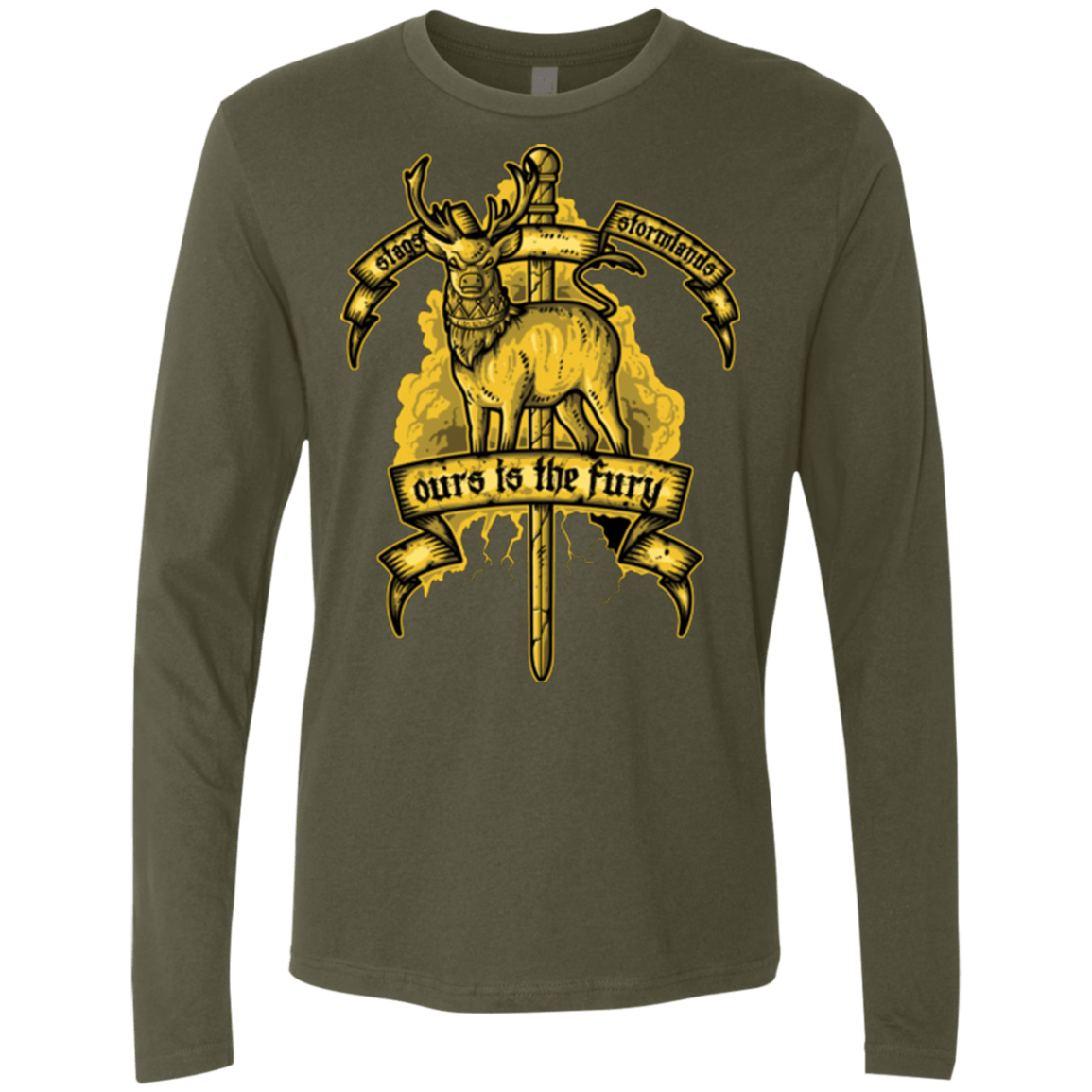 T-Shirts Military Green / Small OURS IS THE FURY Men's Premium Long Sleeve