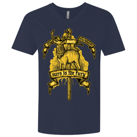 T-Shirts Midnight Navy / X-Small OURS IS THE FURY Men's Premium V-Neck