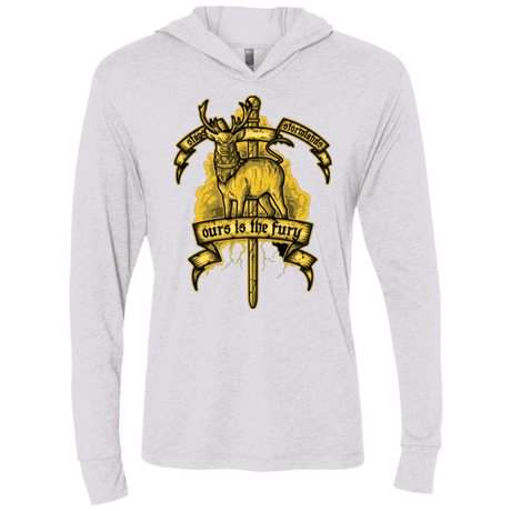 T-Shirts Heather White / X-Small OURS IS THE FURY Triblend Long Sleeve Hoodie Tee