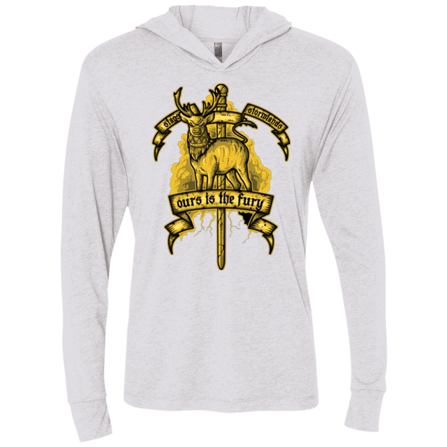 T-Shirts Heather White / X-Small OURS IS THE FURY Triblend Long Sleeve Hoodie Tee