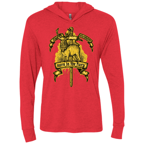 T-Shirts Vintage Red / X-Small OURS IS THE FURY Triblend Long Sleeve Hoodie Tee