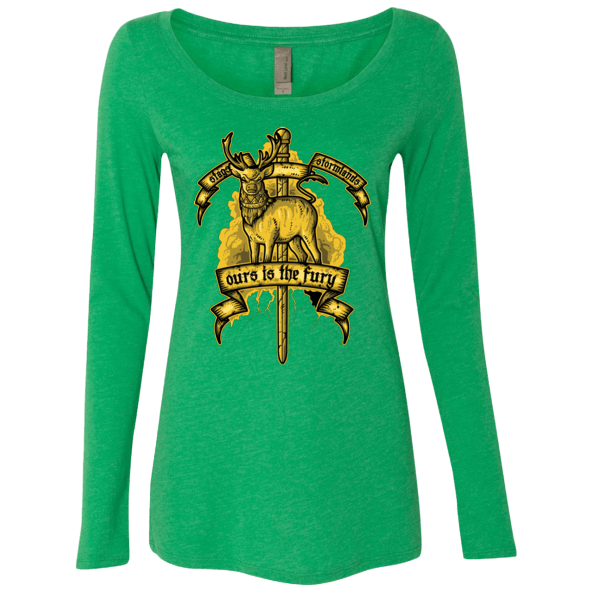 T-Shirts Envy / Small OURS IS THE FURY Women's Triblend Long Sleeve Shirt