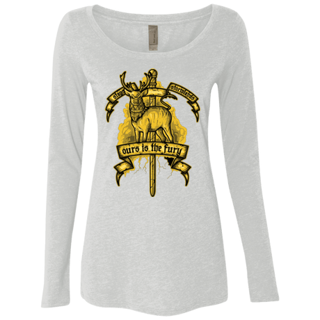 T-Shirts Heather White / Small OURS IS THE FURY Women's Triblend Long Sleeve Shirt