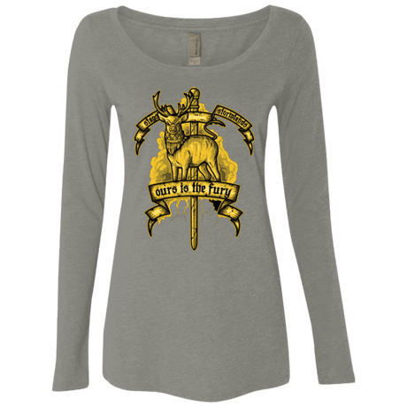 T-Shirts Venetian Grey / Small OURS IS THE FURY Women's Triblend Long Sleeve Shirt
