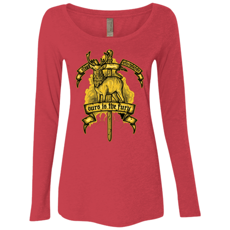 T-Shirts Vintage Red / Small OURS IS THE FURY Women's Triblend Long Sleeve Shirt