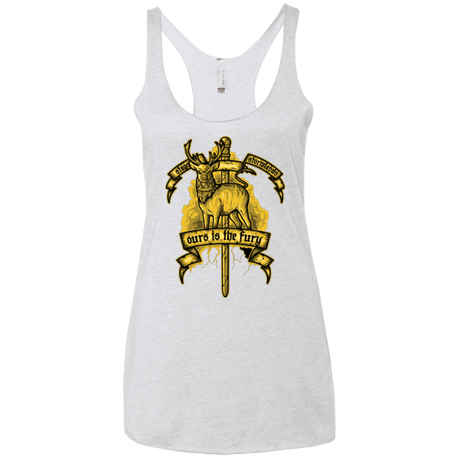 T-Shirts Heather White / X-Small OURS IS THE FURY Women's Triblend Racerback Tank