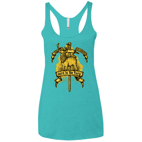 T-Shirts Tahiti Blue / X-Small OURS IS THE FURY Women's Triblend Racerback Tank
