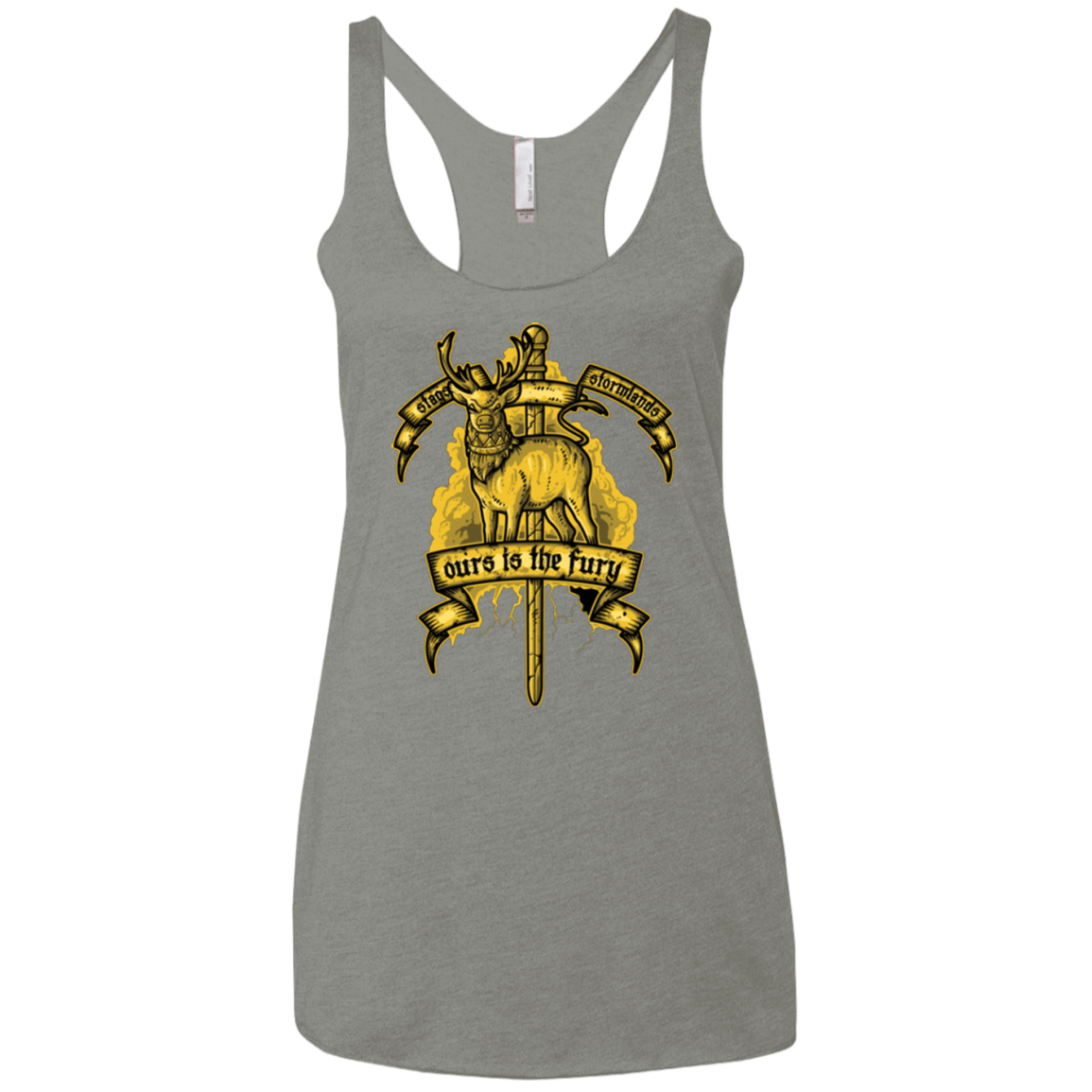 T-Shirts Venetian Grey / X-Small OURS IS THE FURY Women's Triblend Racerback Tank