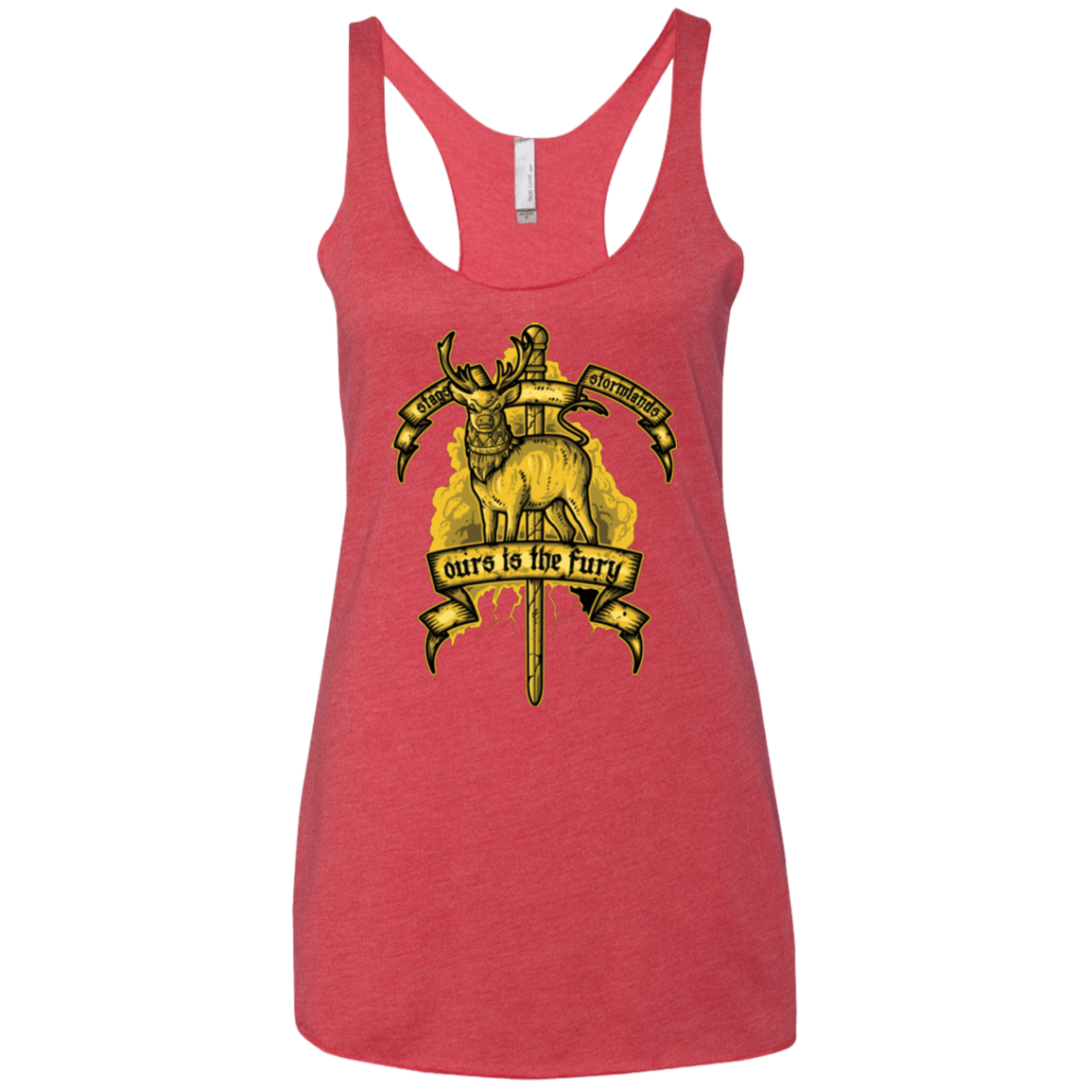 T-Shirts Vintage Red / X-Small OURS IS THE FURY Women's Triblend Racerback Tank