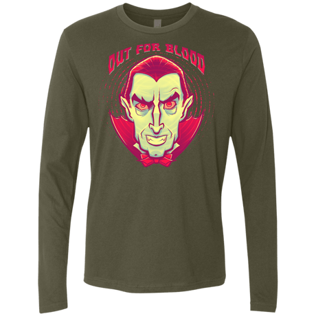 T-Shirts Military Green / Small OUT FOR BLOOD Men's Premium Long Sleeve